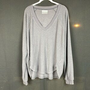 Urban Outfitters V Neck Oversized Fleece Sweater